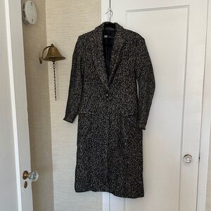 Zara Black and White Pea Coat